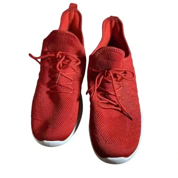 Women’s Slip On Walking Athletic Gym Workout Lightweight Sneaker 9.5 EU 41 Red - Picture 3 of 10